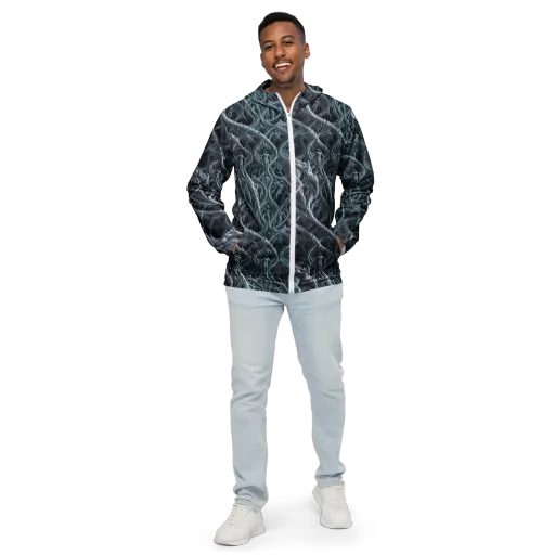 Thornbound Night on a Men's Windbreaker
