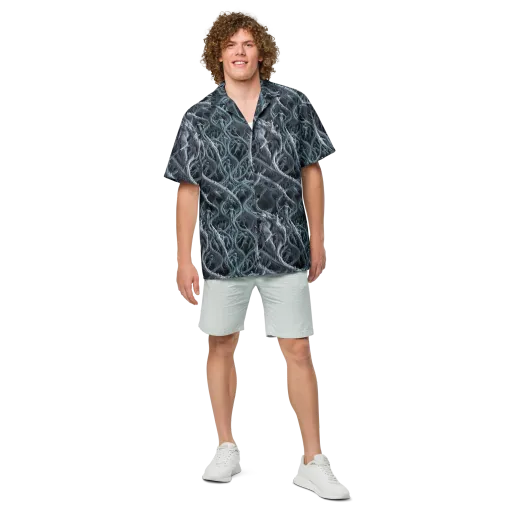 Thornbound Night on a Button Shirt
