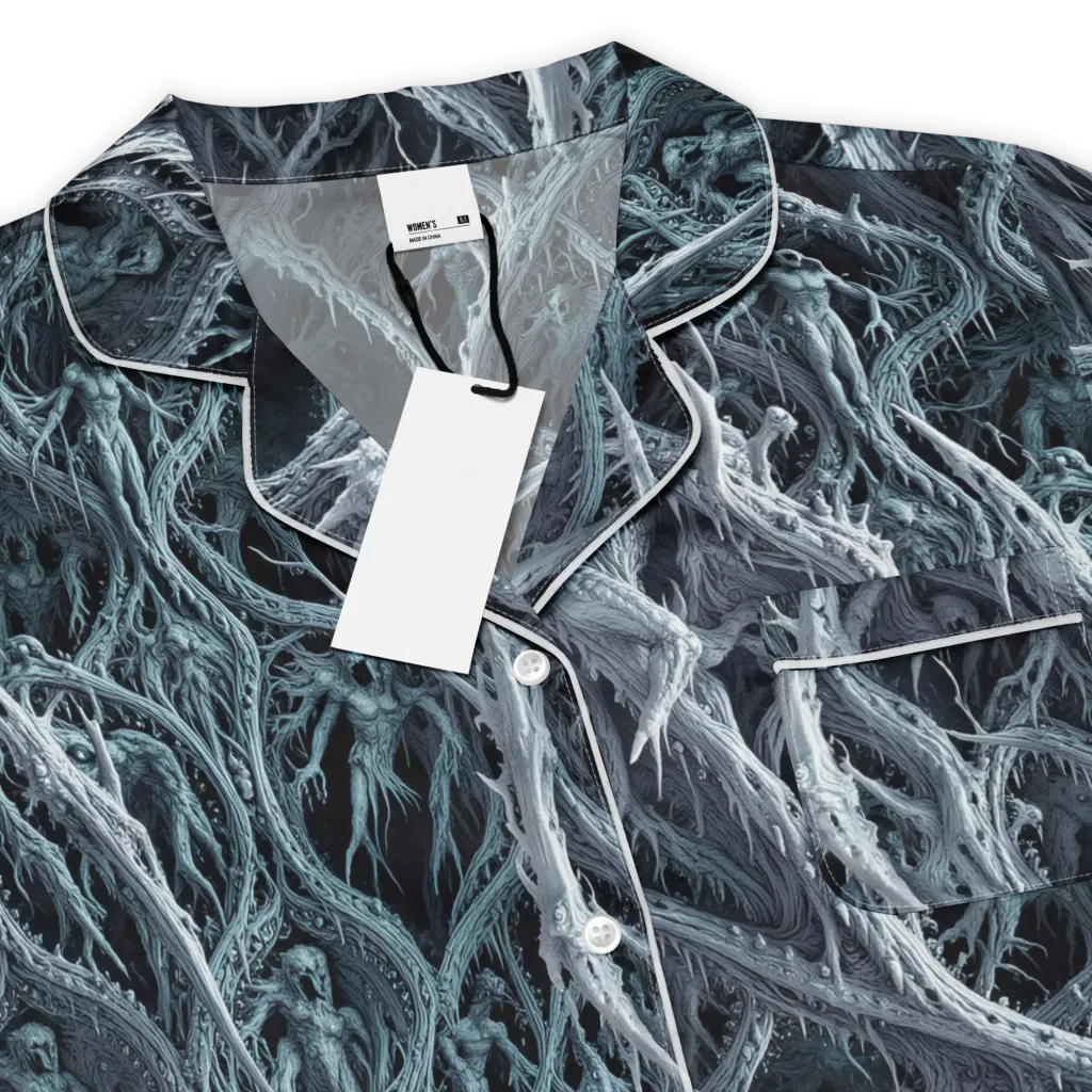 Thornbound Night on Women's Short Sleeve Pajama Top — Product details