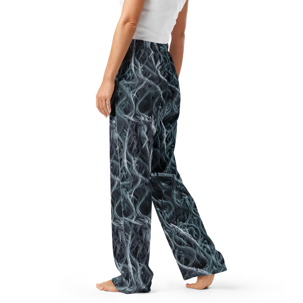 Thornbound Night on Women's Pajama Pants — Left