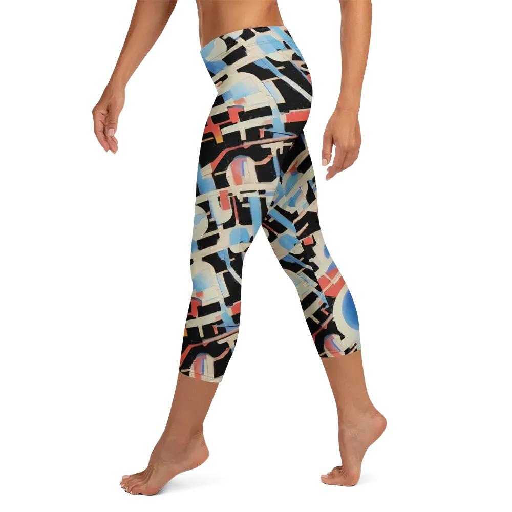 Orbit Deco on Capri Leggings — Left