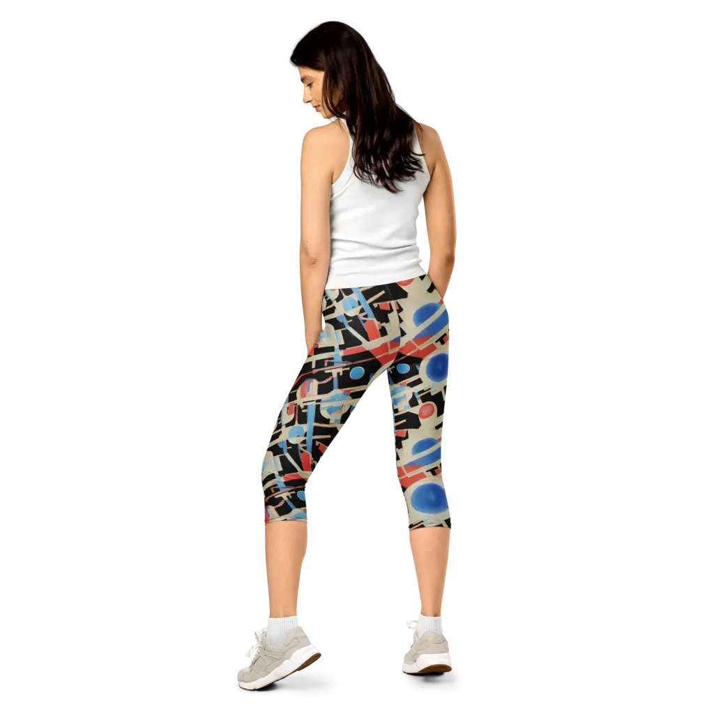 Orbit Deco on Capri Leggings — Back