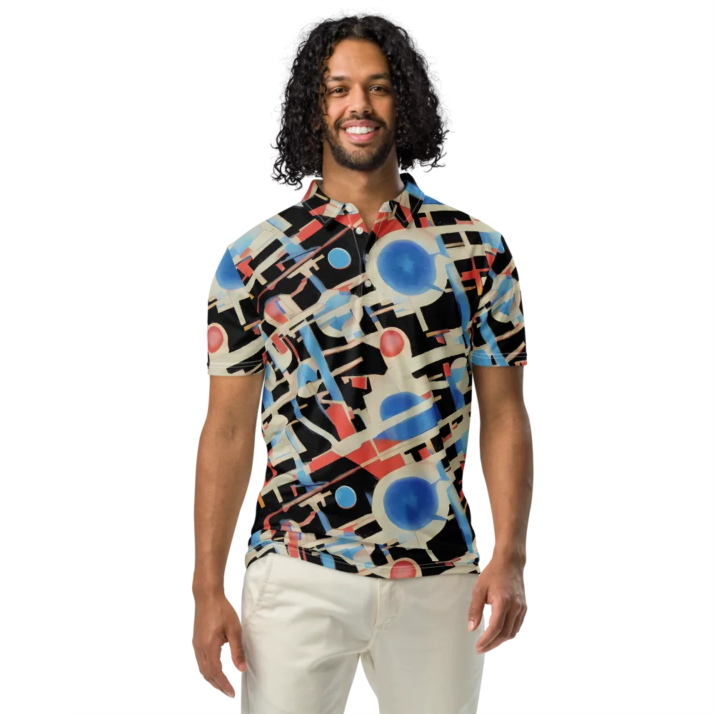 Orbit Deco on Men's Slim Fit Polo Shirt — Front