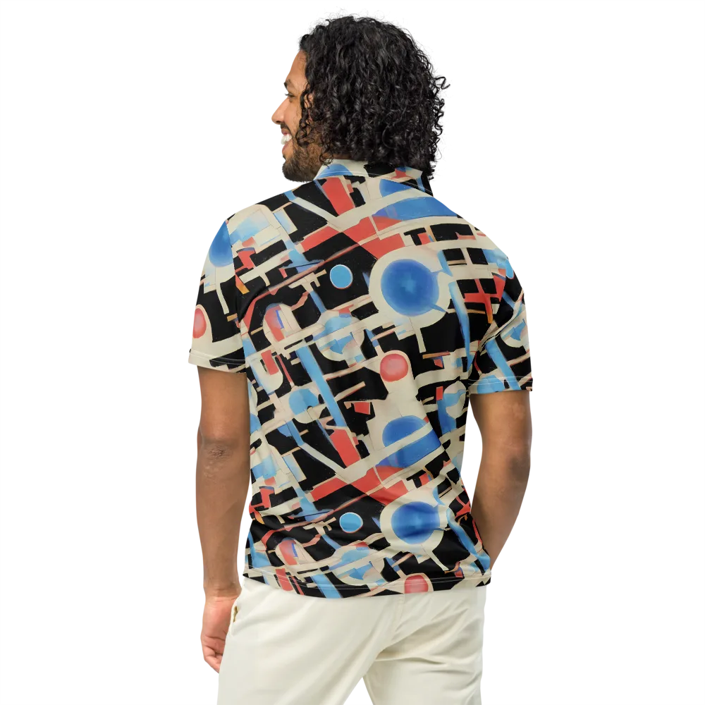 Orbit Deco on Men's Slim Fit Polo Shirt — Back