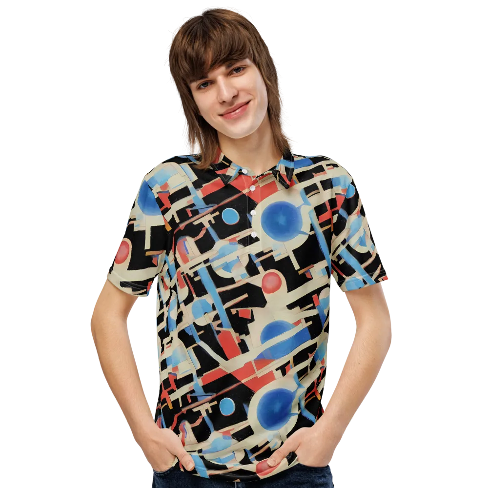 Orbit Deco on Men's Slim Fit Polo Shirt — Front