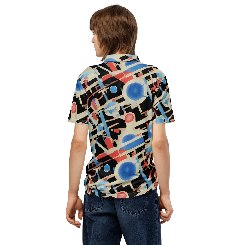 Orbit Deco on Men's Slim Fit Polo Shirt — Back