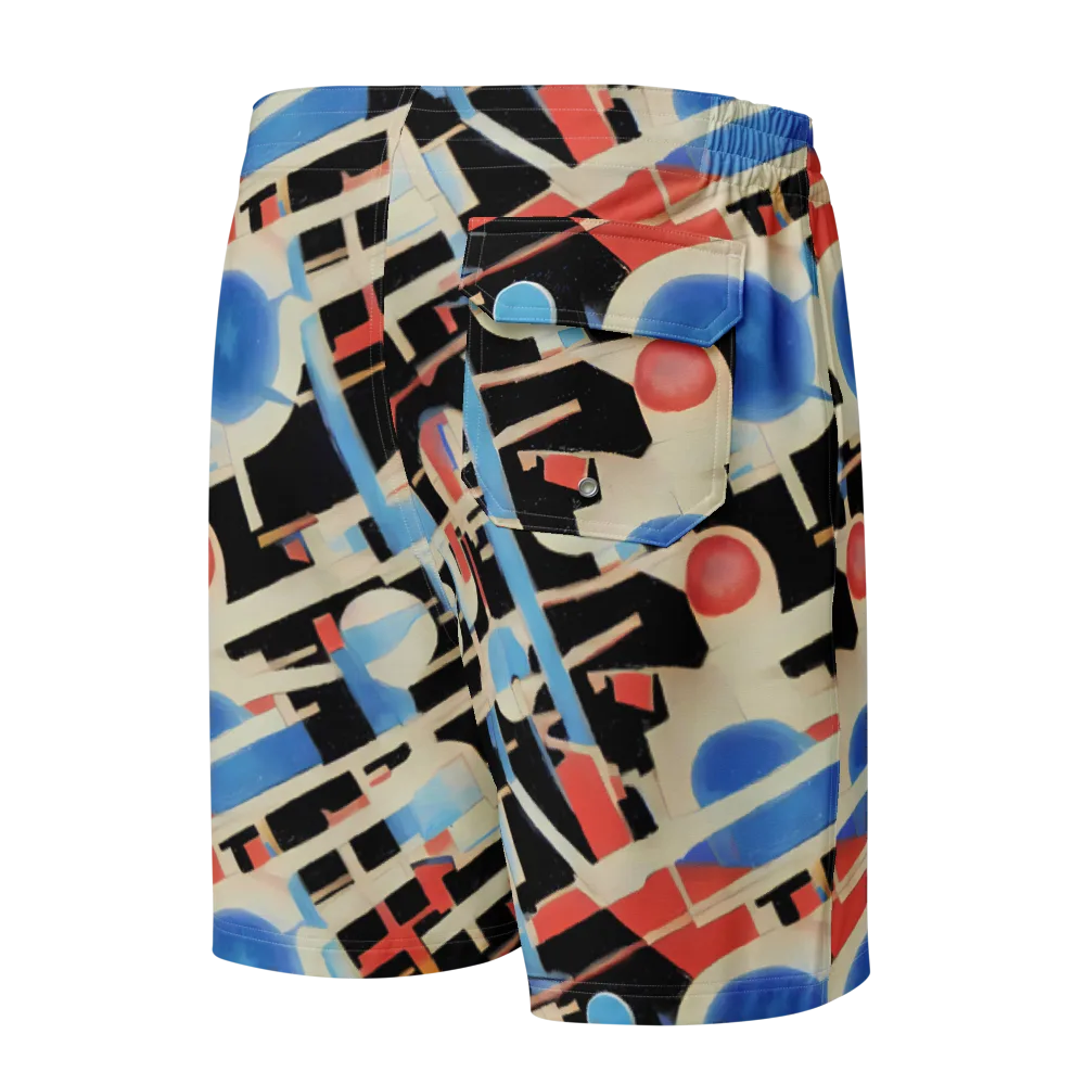 Orbit Deco on Men's Board Shorts — Back