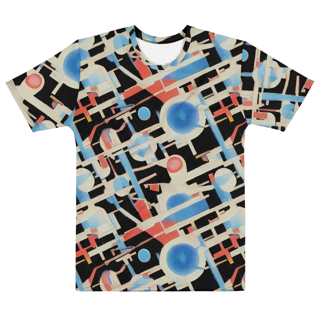 Orbit Deco on Men's Cotton Crew Neck T-Shirt — Front