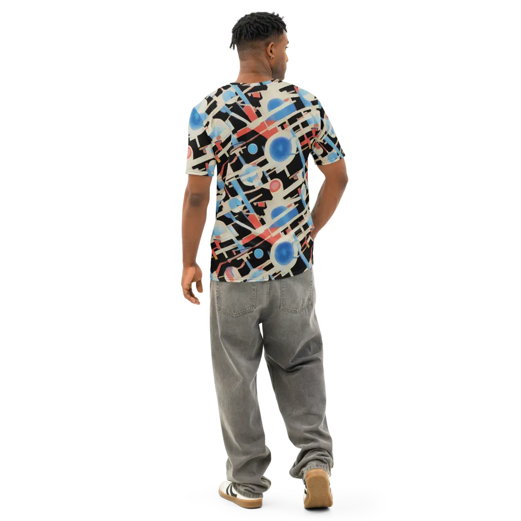 Orbit Deco on Men's Cotton Crew Neck T-Shirt — Back