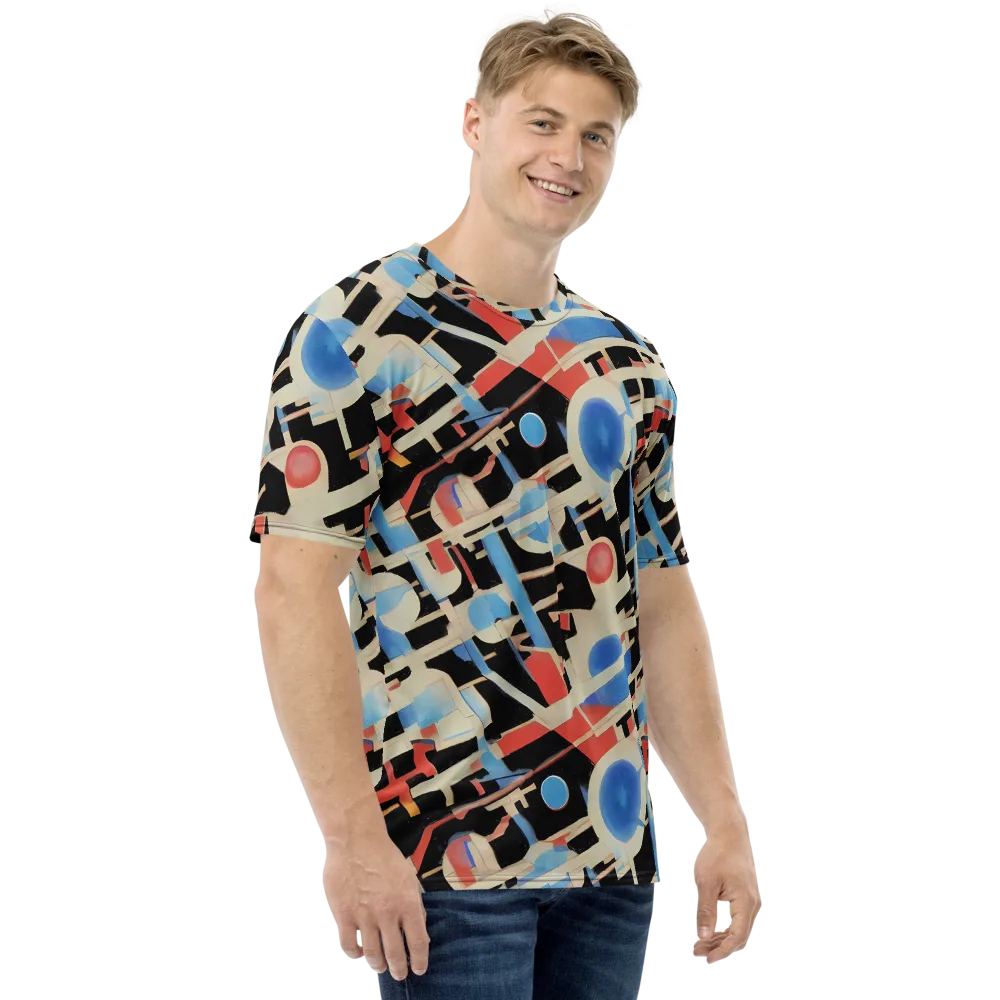 Orbit Deco on Men's Crew Neck T-Shirt — Right