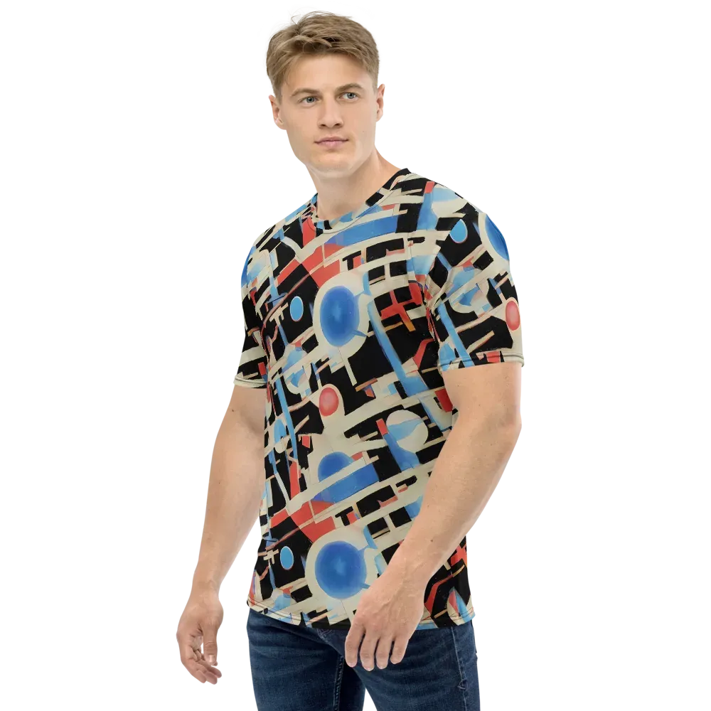 Orbit Deco on Men's Crew Neck T-Shirt — Left