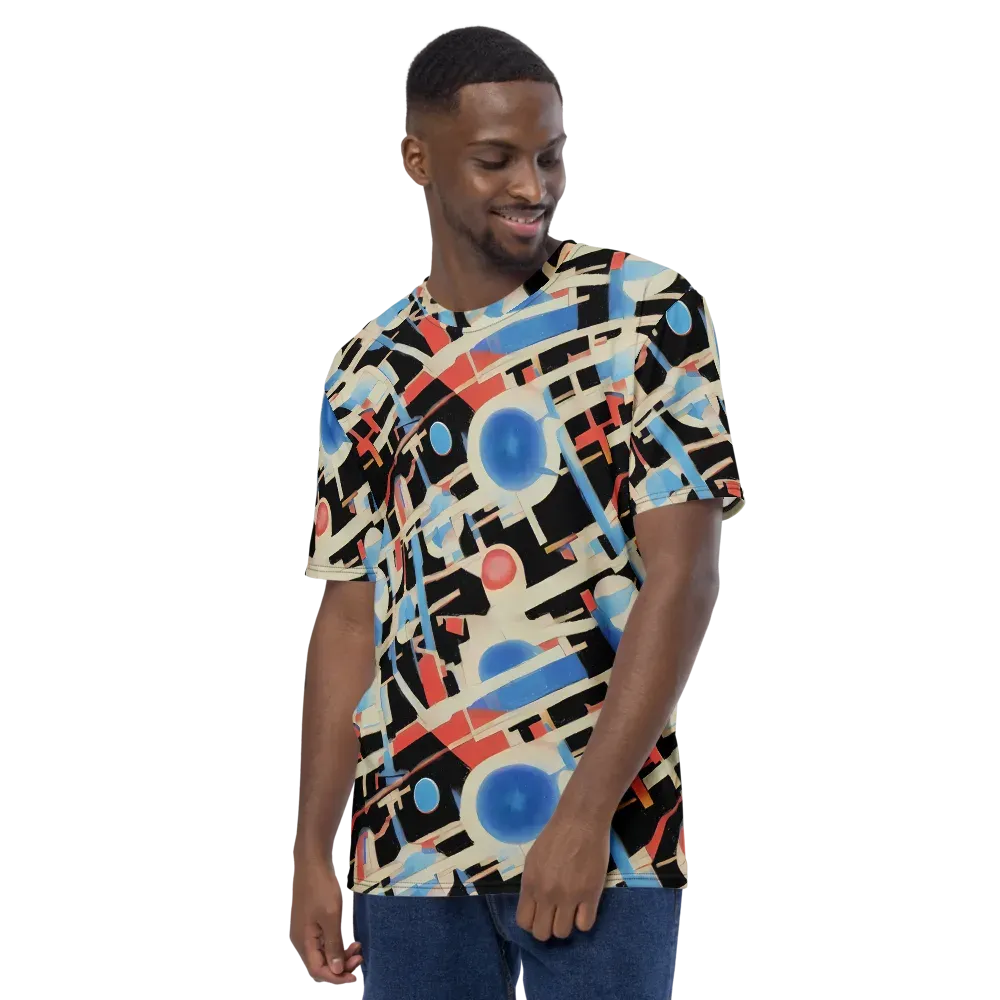 Orbit Deco on Men's Crew Neck T-Shirt — Left