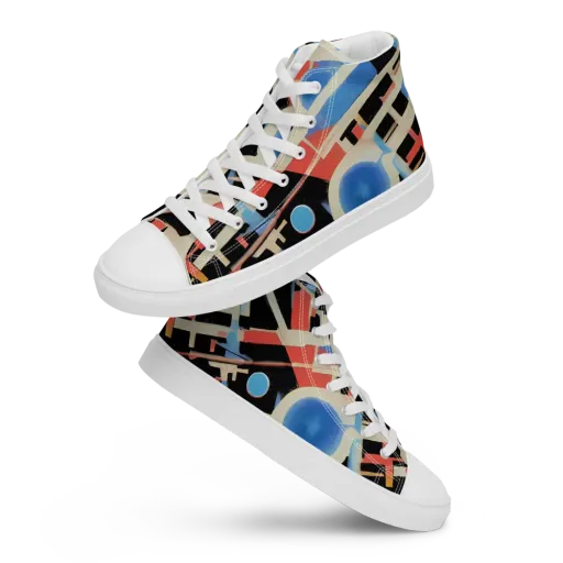 Orbit Deco on a Men's High Top Canvas Shoes
