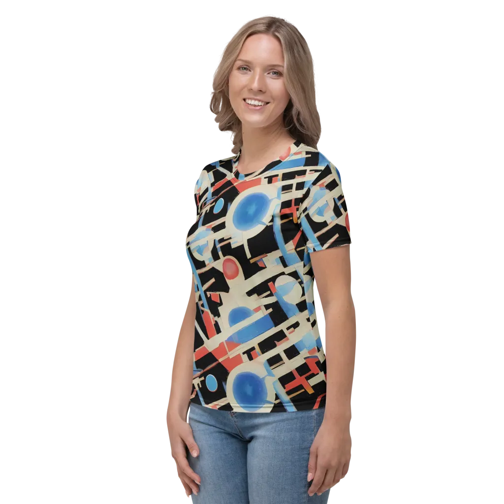 Orbit Deco on Women's Crew Neck T-Shirt — Left