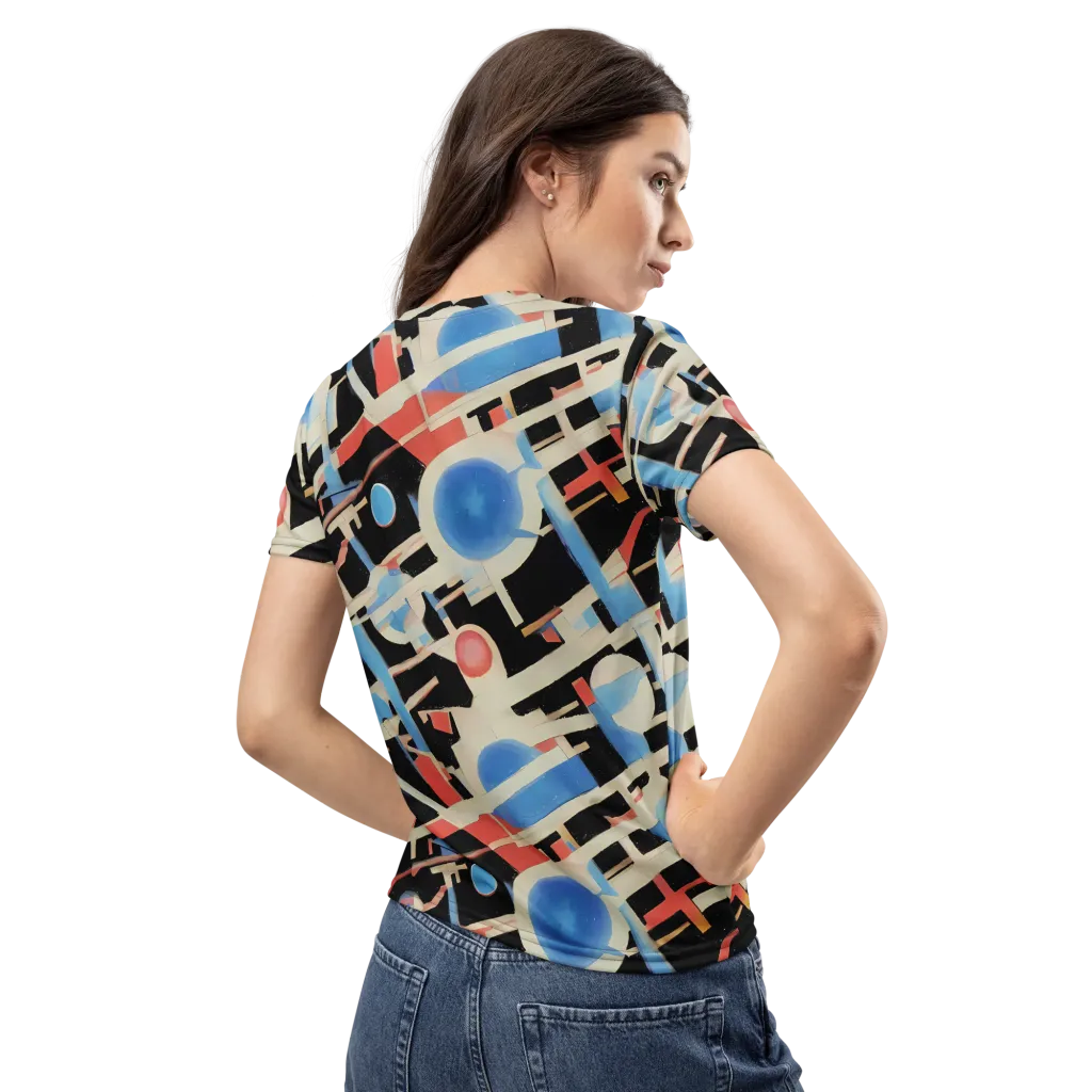 Orbit Deco on Women's Crew Neck T-Shirt — Back