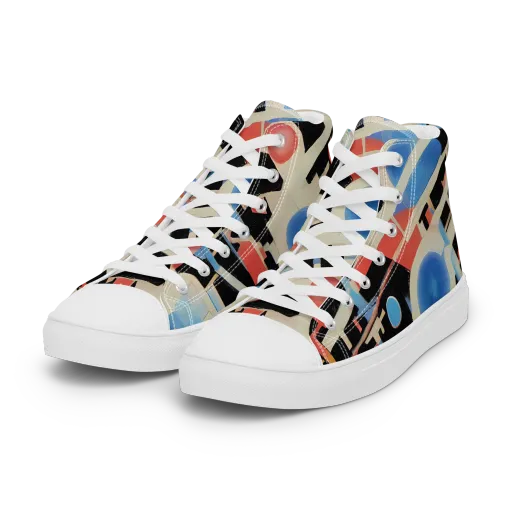 Orbit Deco on a Women's High Top Canvas Shoes