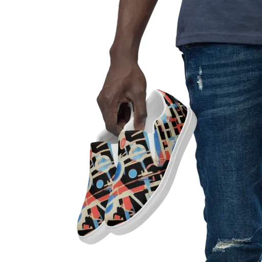 Orbit Deco on a Men's Slip-On Canvas Shoes