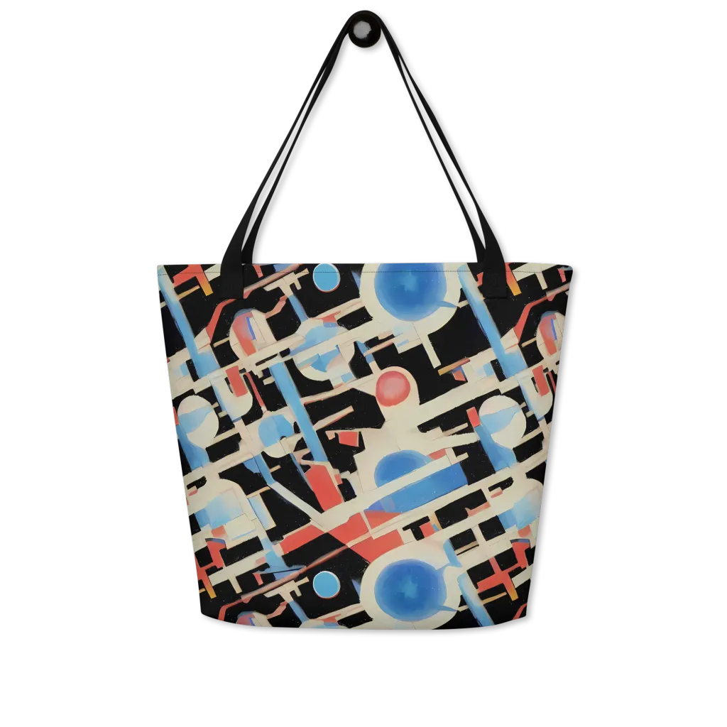 Orbit Deco on Large Tote Bag W/ Pocket — Front