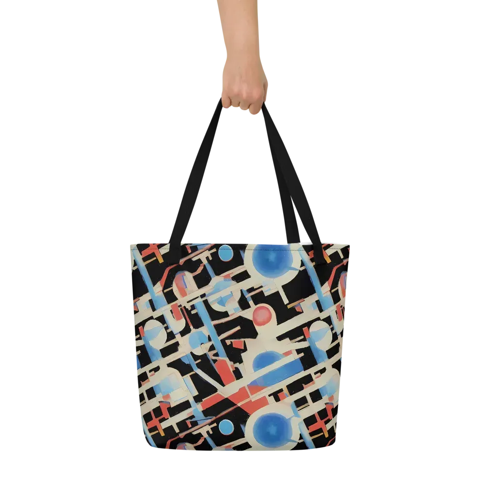 Orbit Deco on Large Tote Bag W/ Pocket — Front
