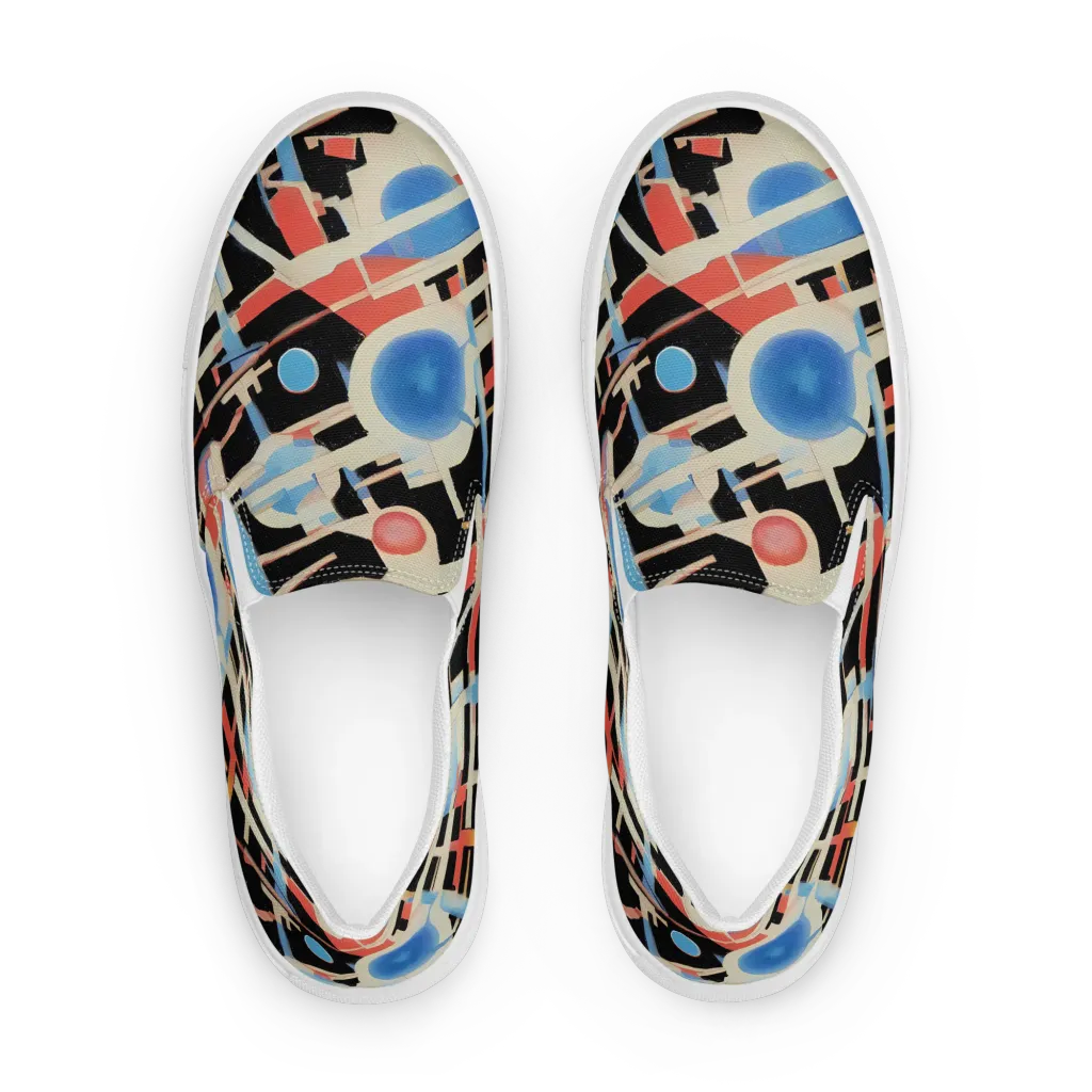 Orbit Deco on Women's Slip-On Canvas Shoes — Front