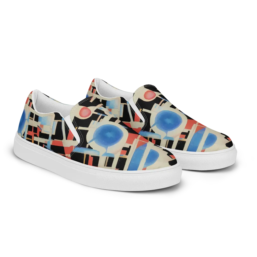 Orbit Deco on Women's Slip-On Canvas Shoes — Right Front