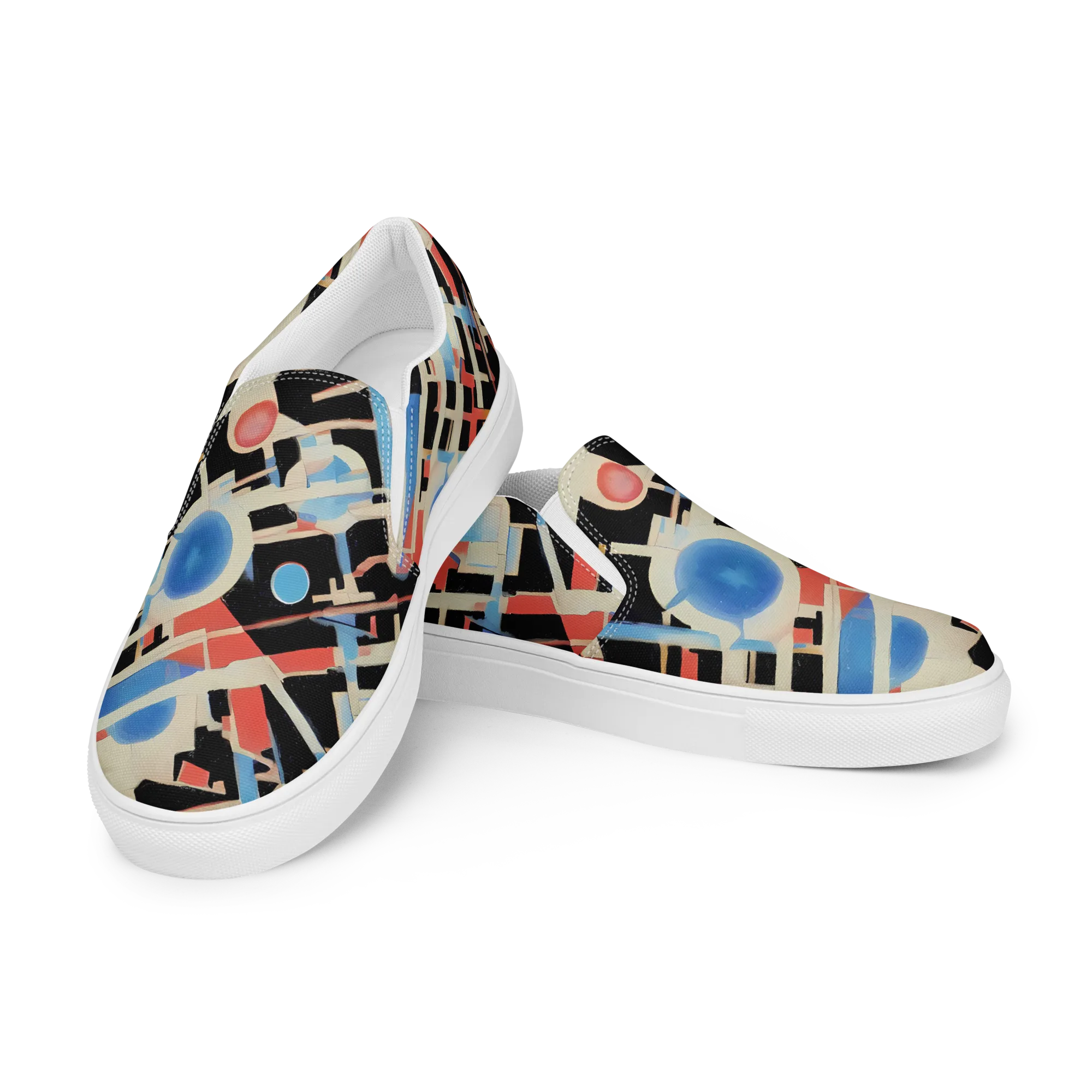 Orbit Deco on Women's Slip-On Canvas Shoes — Left Front