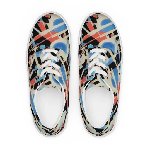 Orbit Deco on a Men's Lace-Up Canvas Shoes