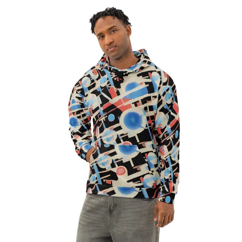 Orbit Deco on Cotton Hoodie — Left Front