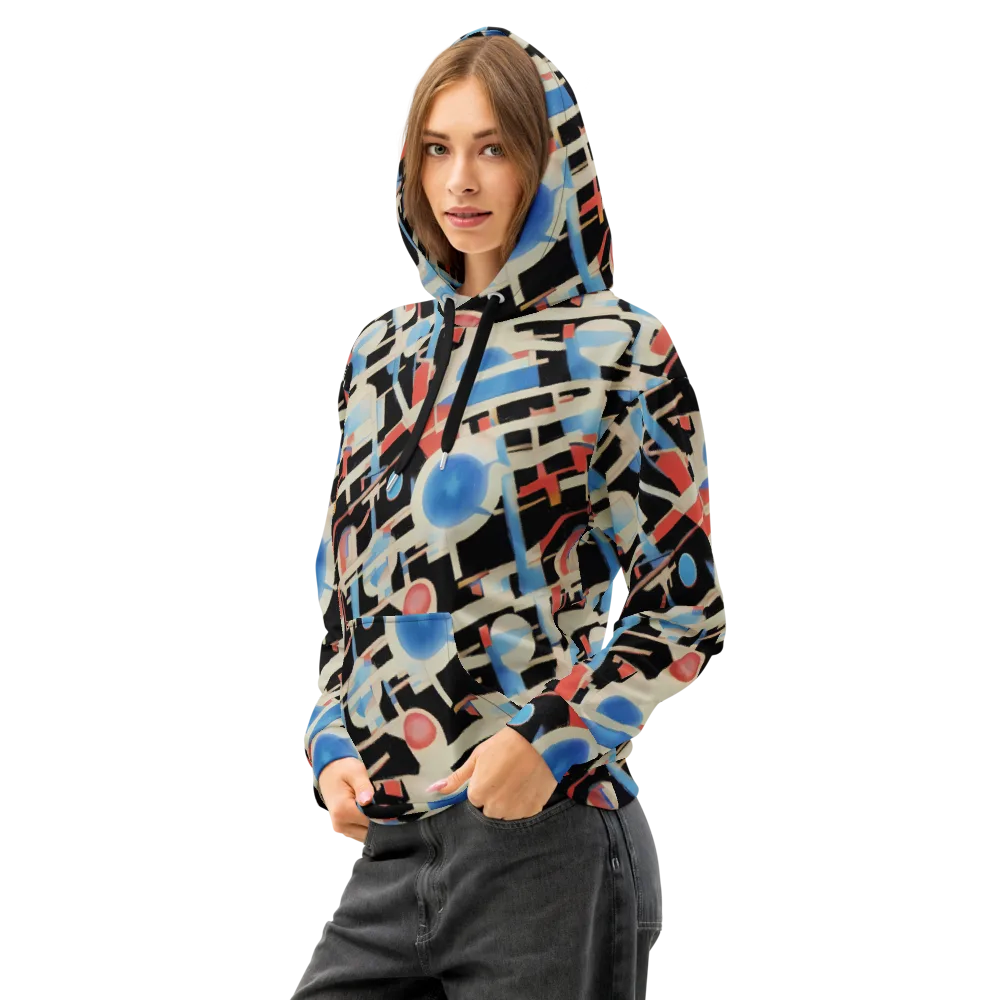 Orbit Deco on Cotton Hoodie — Left Front
