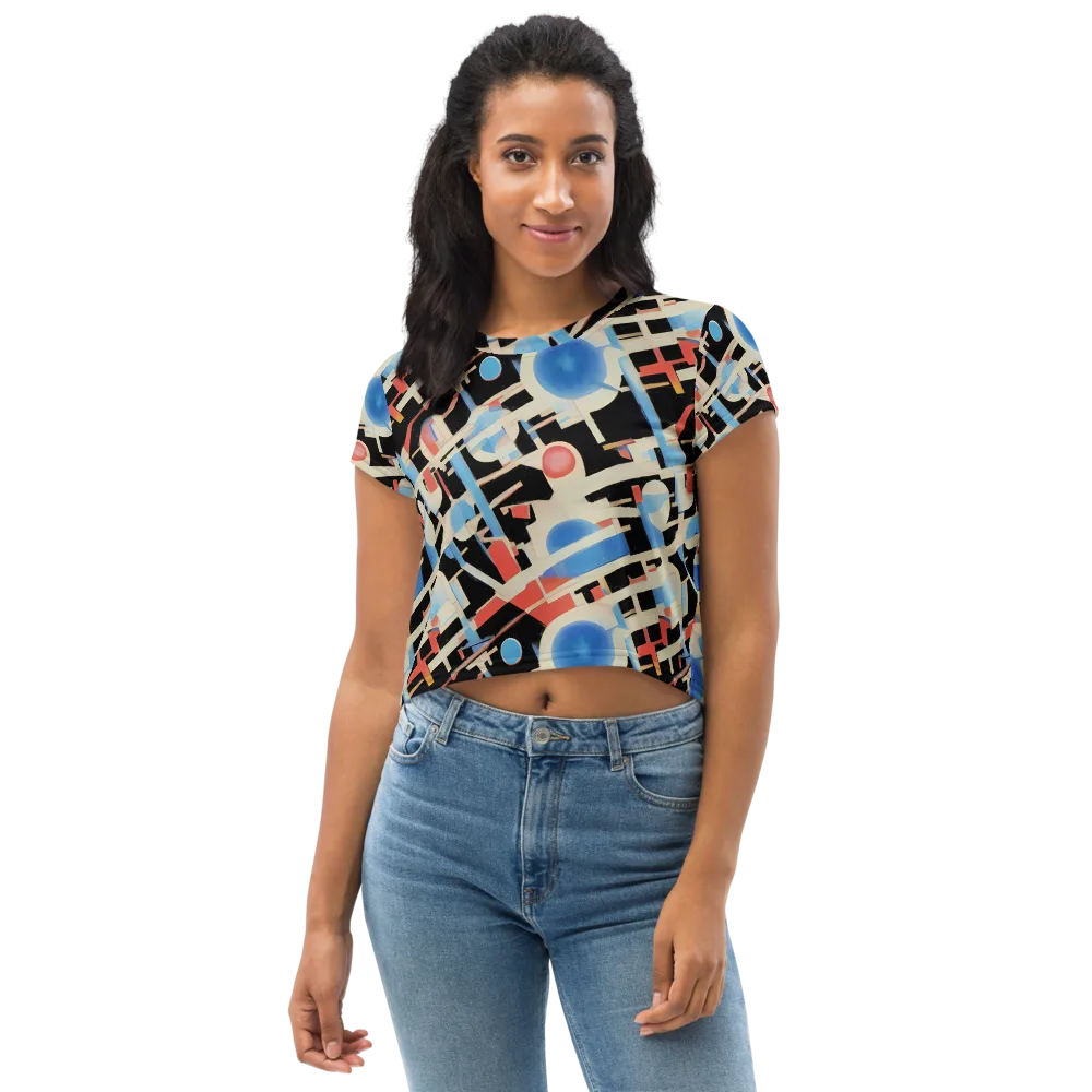 Orbit Deco on Crop Tee — Front