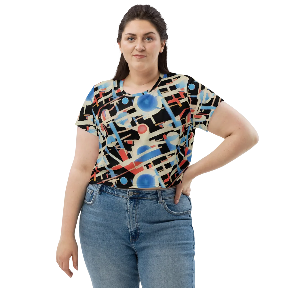 Orbit Deco on Crop Tee — Front