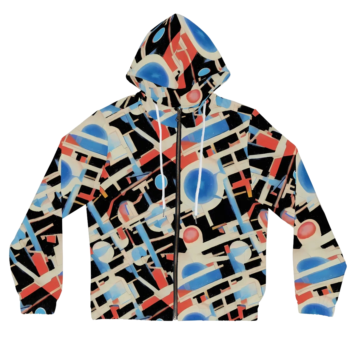 Orbit Deco on Women's Full-Zip Hoodie — Front