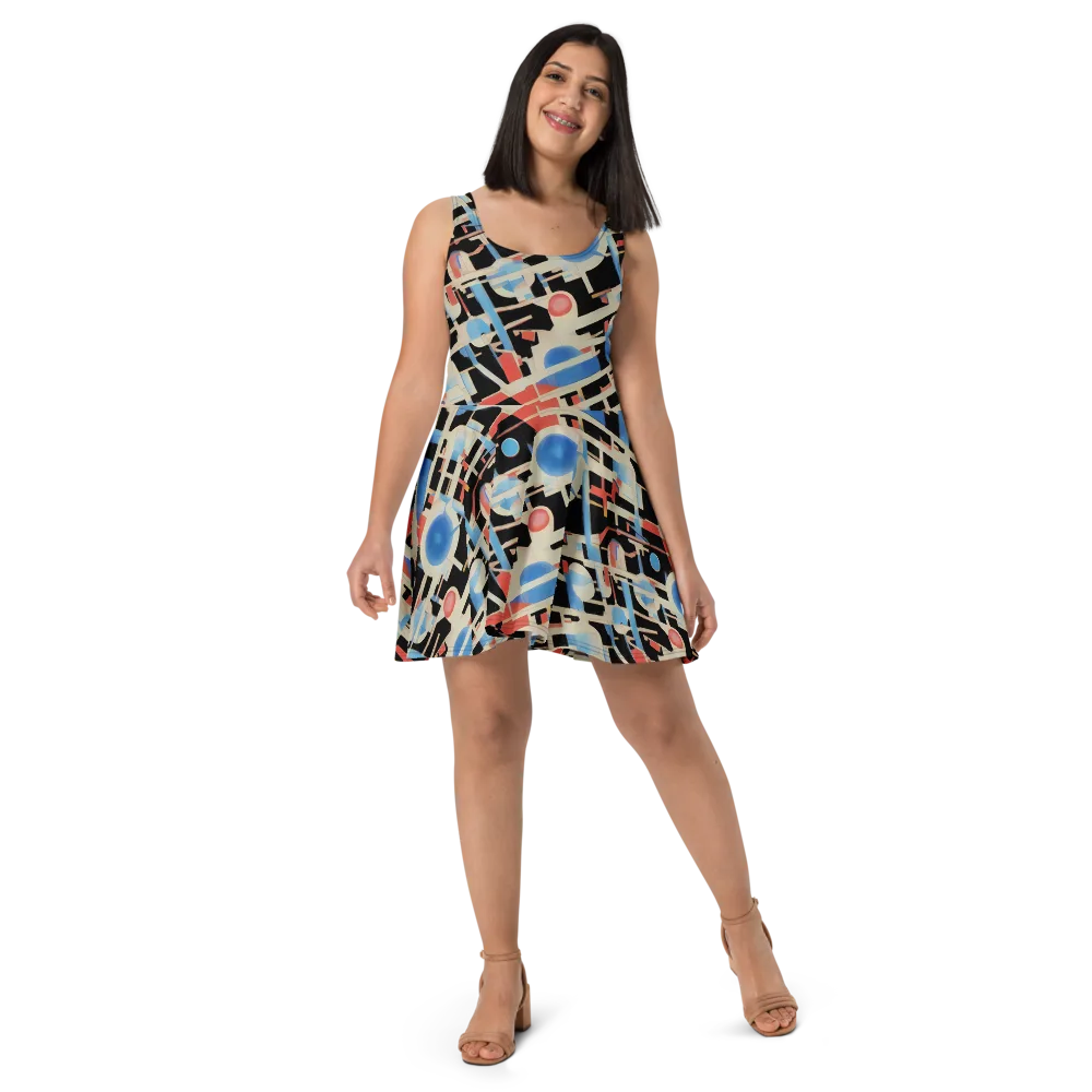 Orbit Deco on Skater Dress — Front