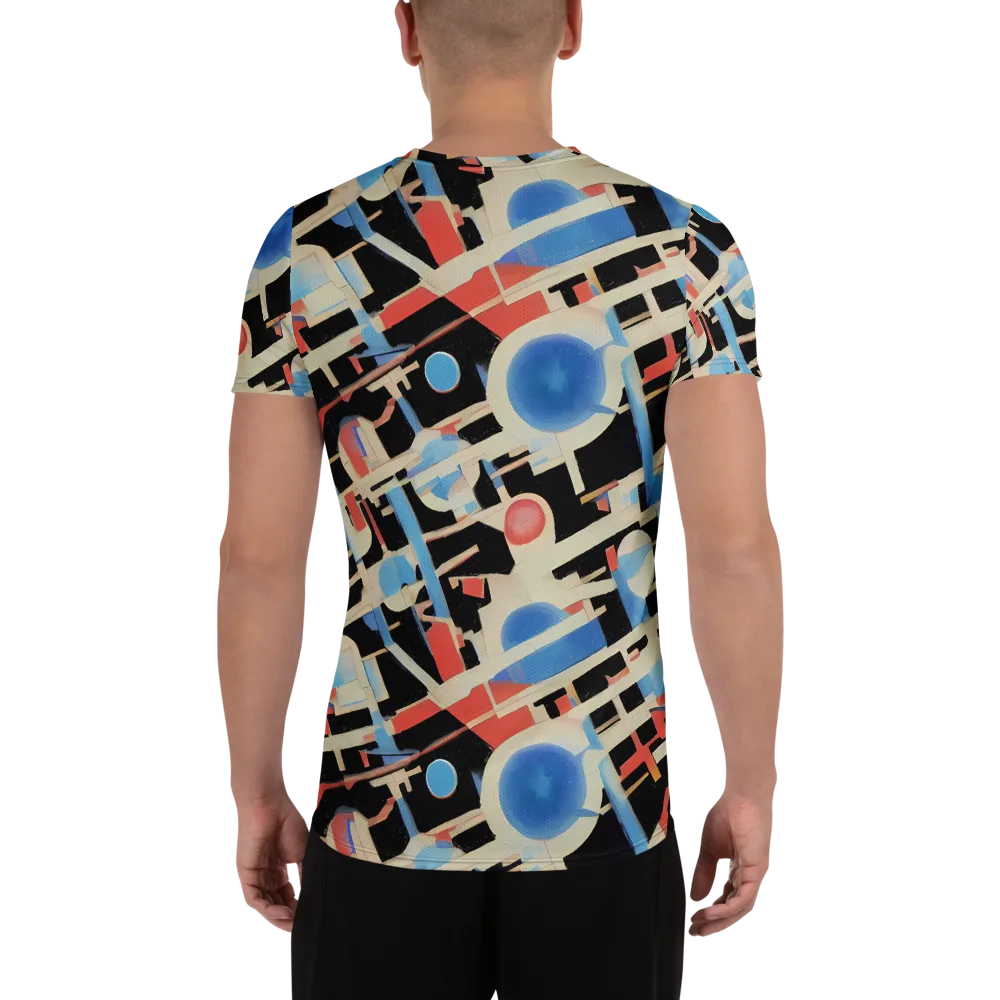 Orbit Deco on Men's Athletic T-Shirt — Back