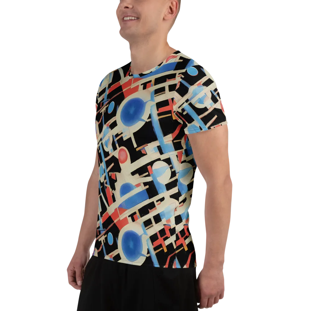 Orbit Deco on Men's Athletic T-Shirt — Left