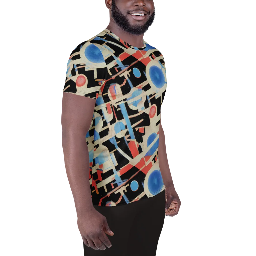 Orbit Deco on Men's Athletic T-Shirt — Right