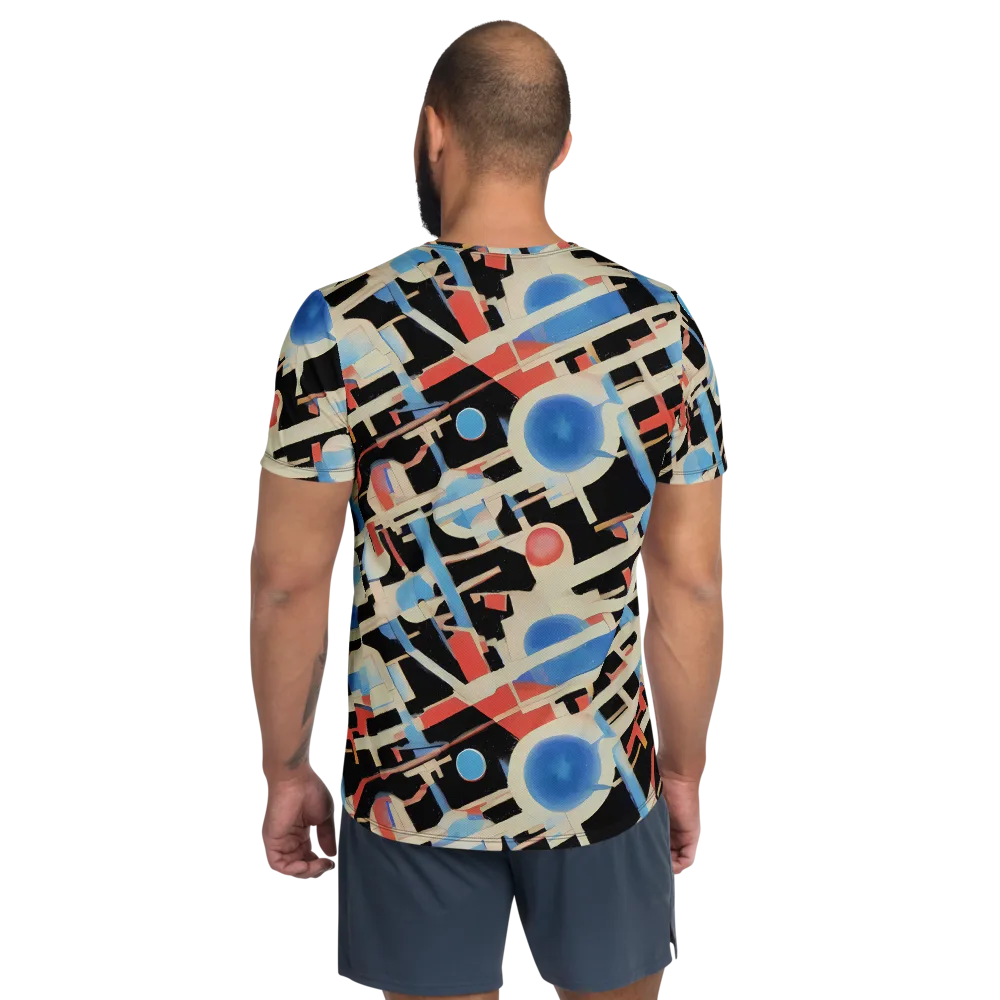 Orbit Deco on Men's Athletic T-Shirt — Back