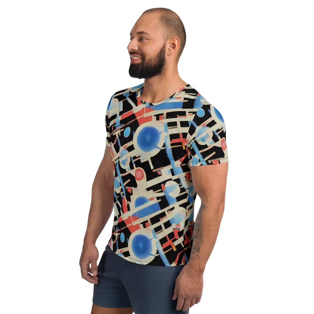 Orbit Deco on Men's Athletic T-Shirt — Left