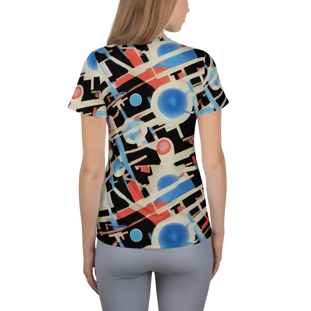 Orbit Deco on Women's Athletic T-Shirt — Back