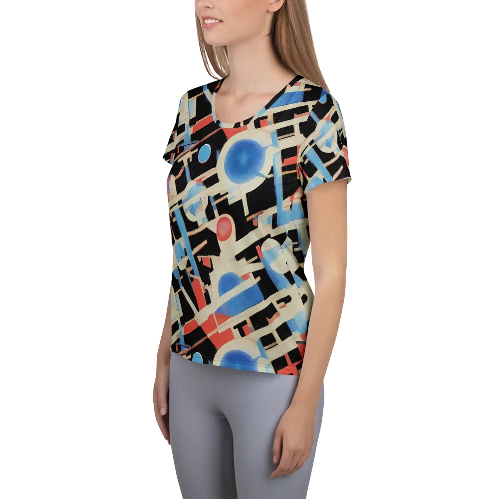 Orbit Deco on Women's Athletic T-Shirt — Left