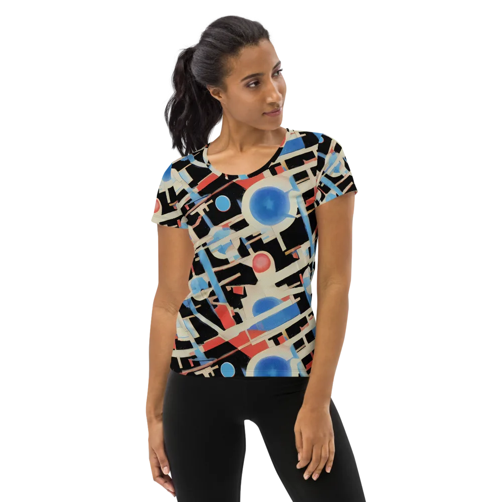 Orbit Deco on Women's Athletic T-Shirt — Front