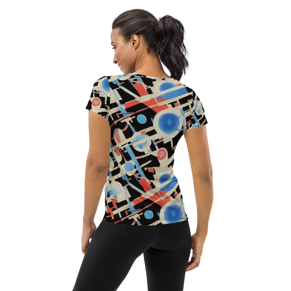 Orbit Deco on Women's Athletic T-Shirt — Back