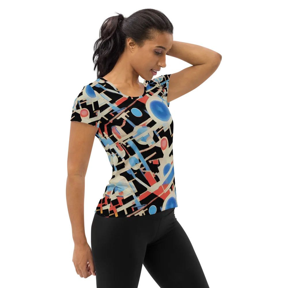 Orbit Deco on Women's Athletic T-Shirt — Right
