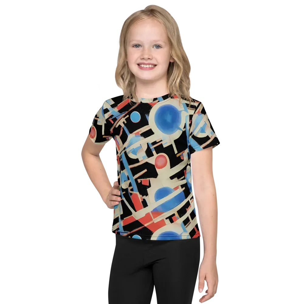 Orbit Deco on Kids Crew Neck T-Shirt — Front