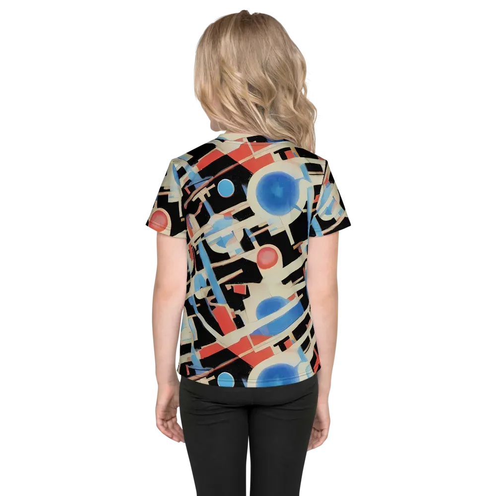 Orbit Deco on Kids Crew Neck T-Shirt — Back