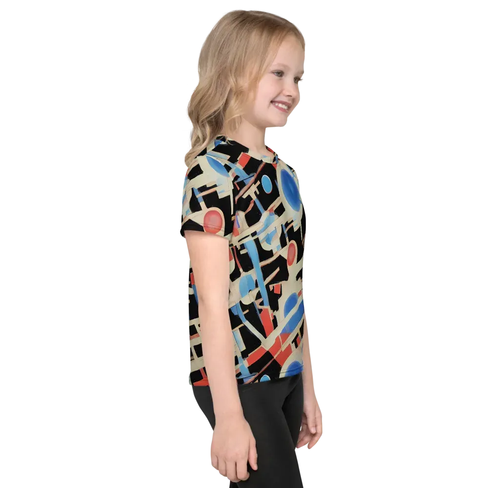 Orbit Deco on Kids Crew Neck T-Shirt — Right