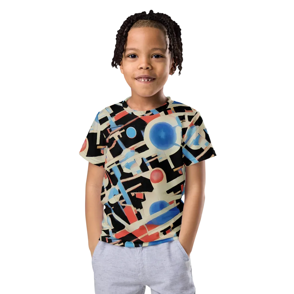 Orbit Deco on Kids Crew Neck T-Shirt — Front