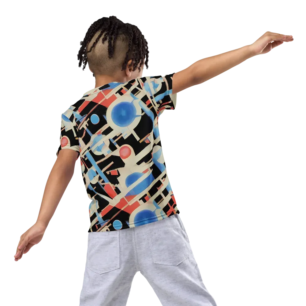 Orbit Deco on Kids Crew Neck T-Shirt — Back