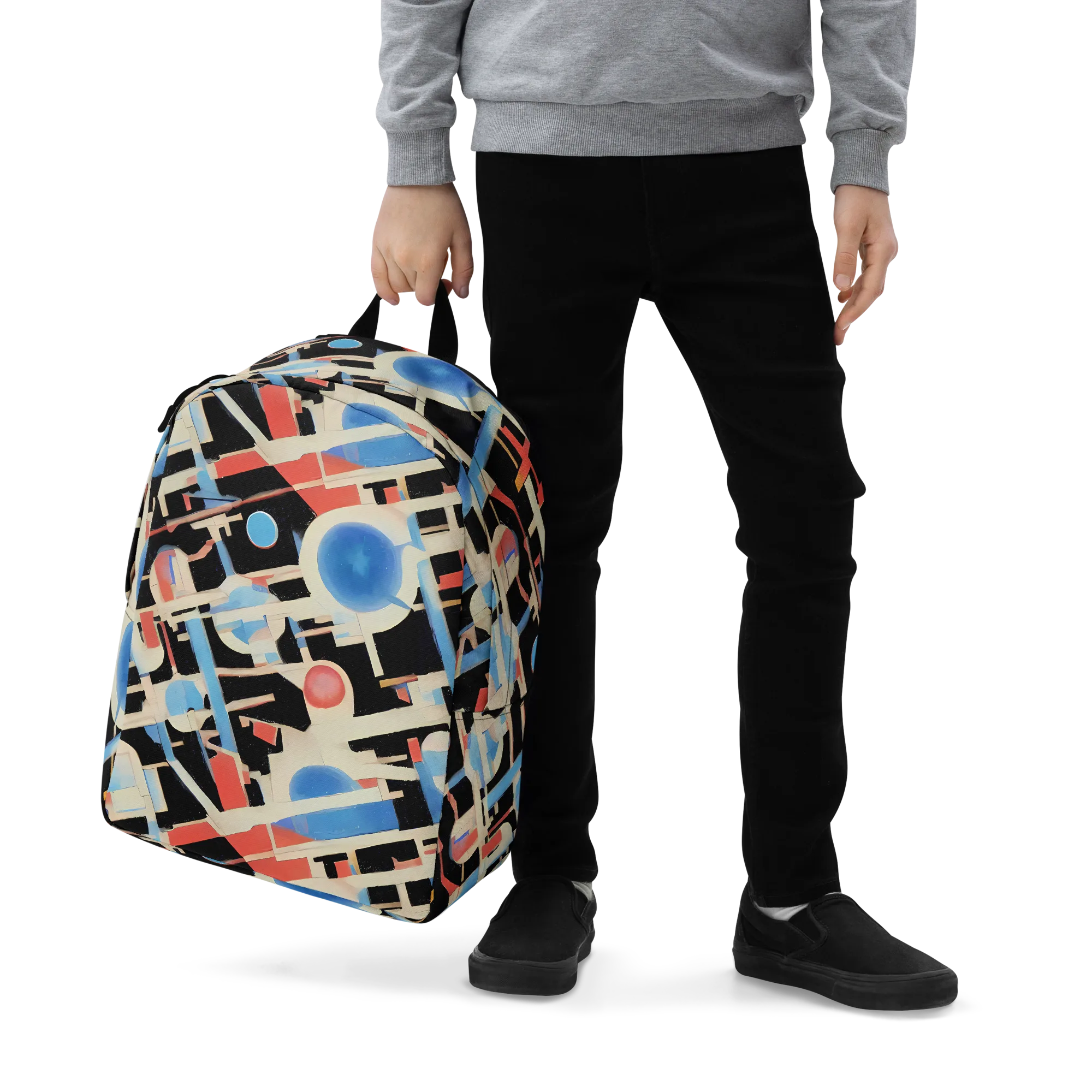Orbit Deco on Minimalist Backpack — Zoomed-in