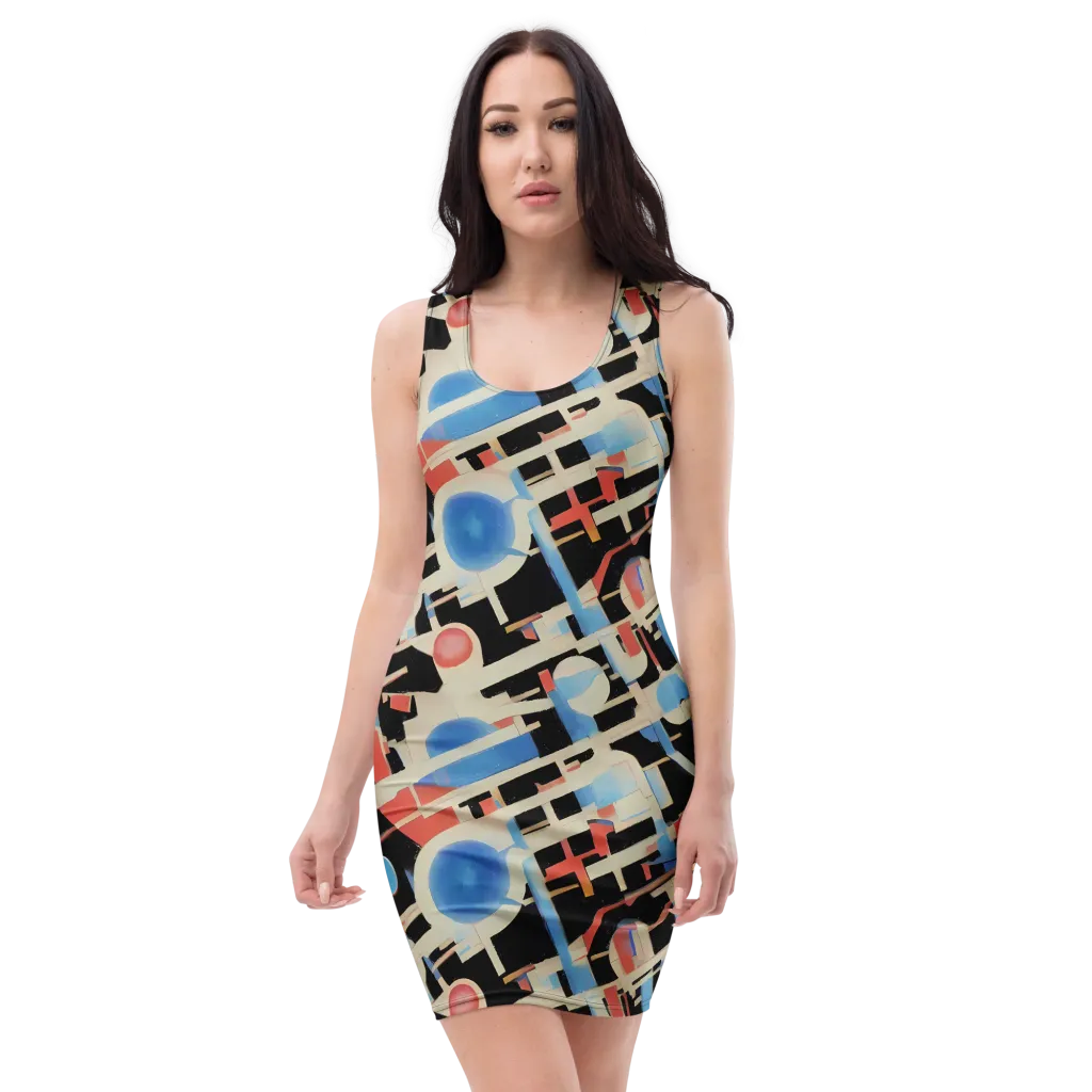 Orbit Deco on Bodycon Dress — Front
